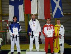 Senioi tul II.Dan individual : 1. David Petr (R), 2. Turunen Jani (Finsko), 3.Walach Mariusz (Polsko) a Mcllwaine Kevin (Skotsko)